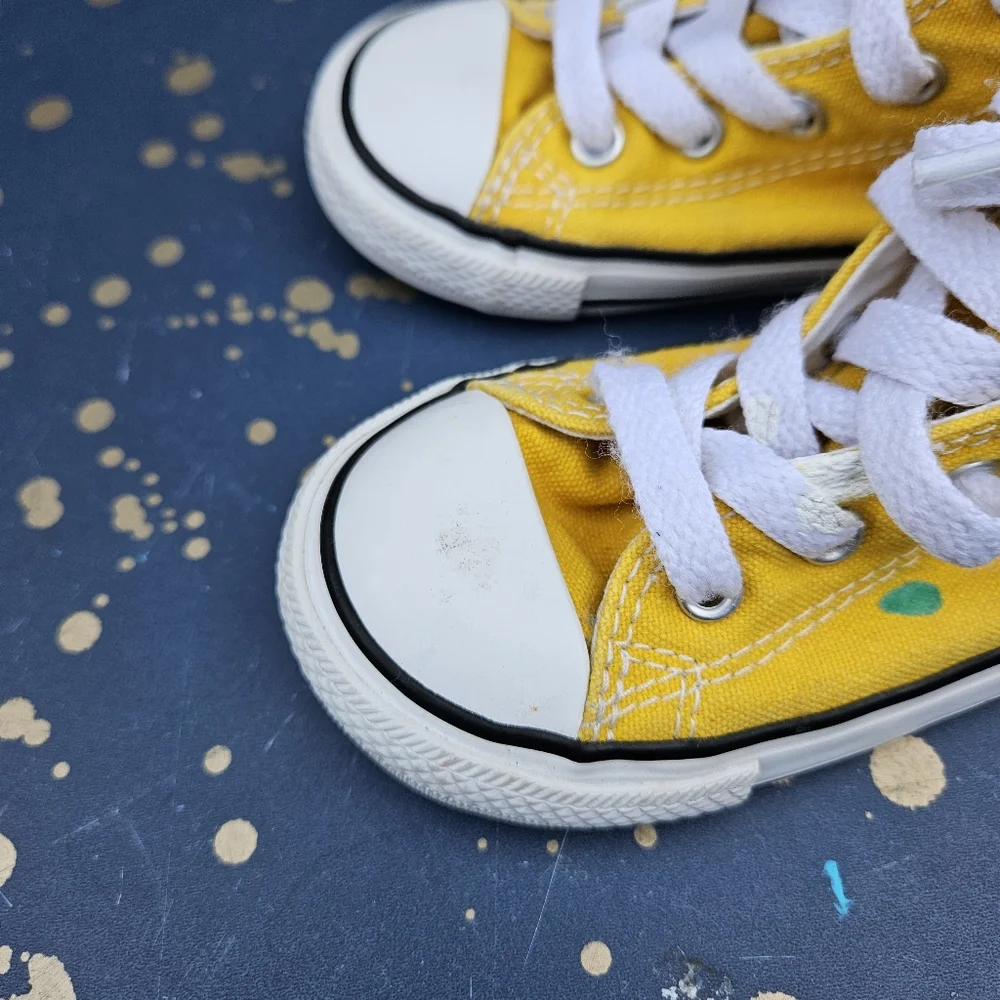 Converse SpongeBob Kids High-Top Sneakers - Yellow Size 8 - Picture 8 of 16